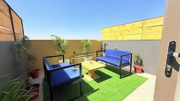 Luxury Double Room, City View | Terrace/patio