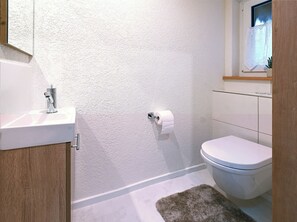 Shower, hair dryer, towels, toilet paper - Cozy and large vacation apartment with all comforts (Sonthofen)