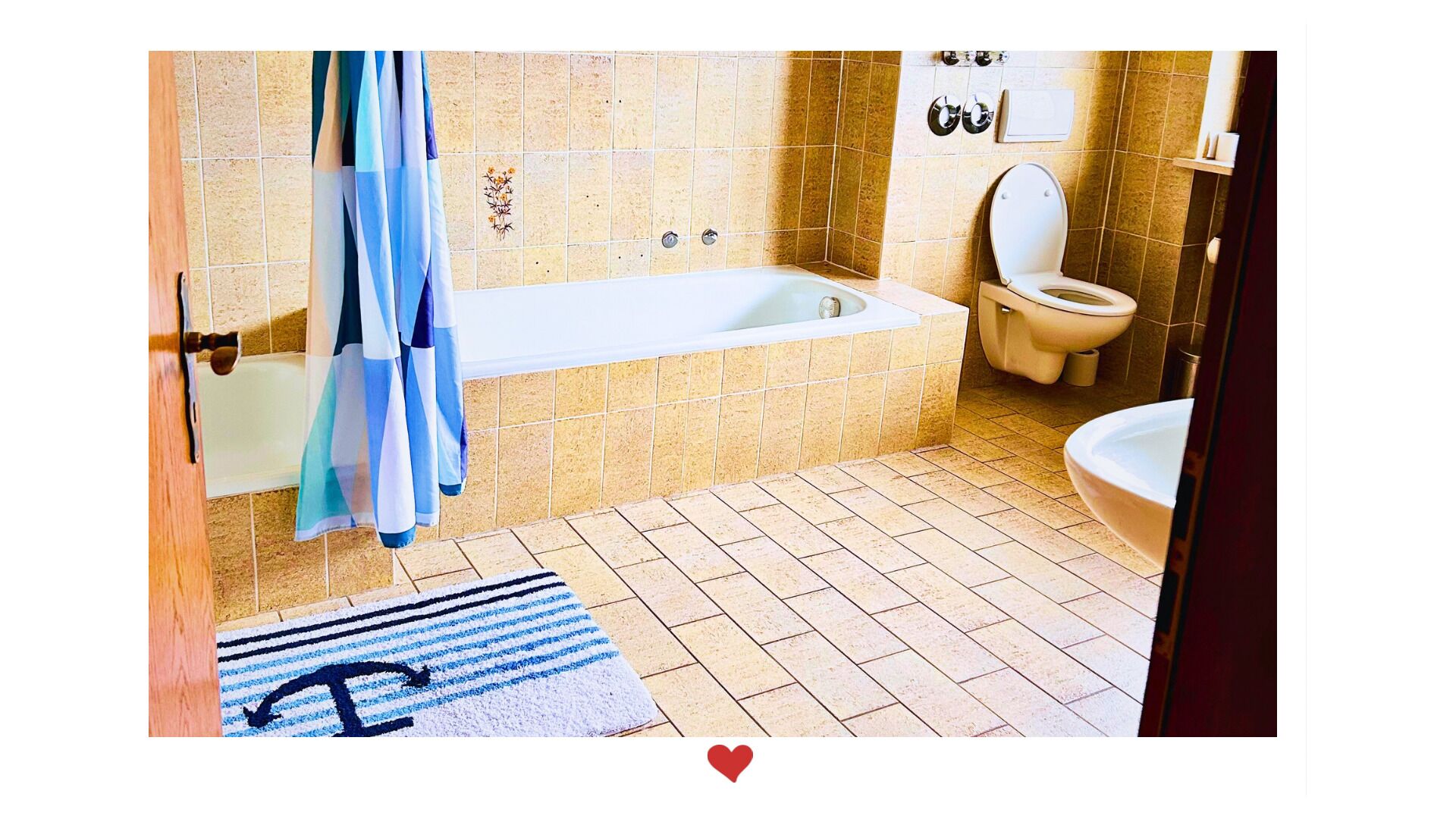 Douche, serviettes fournies, savon, papier toilette