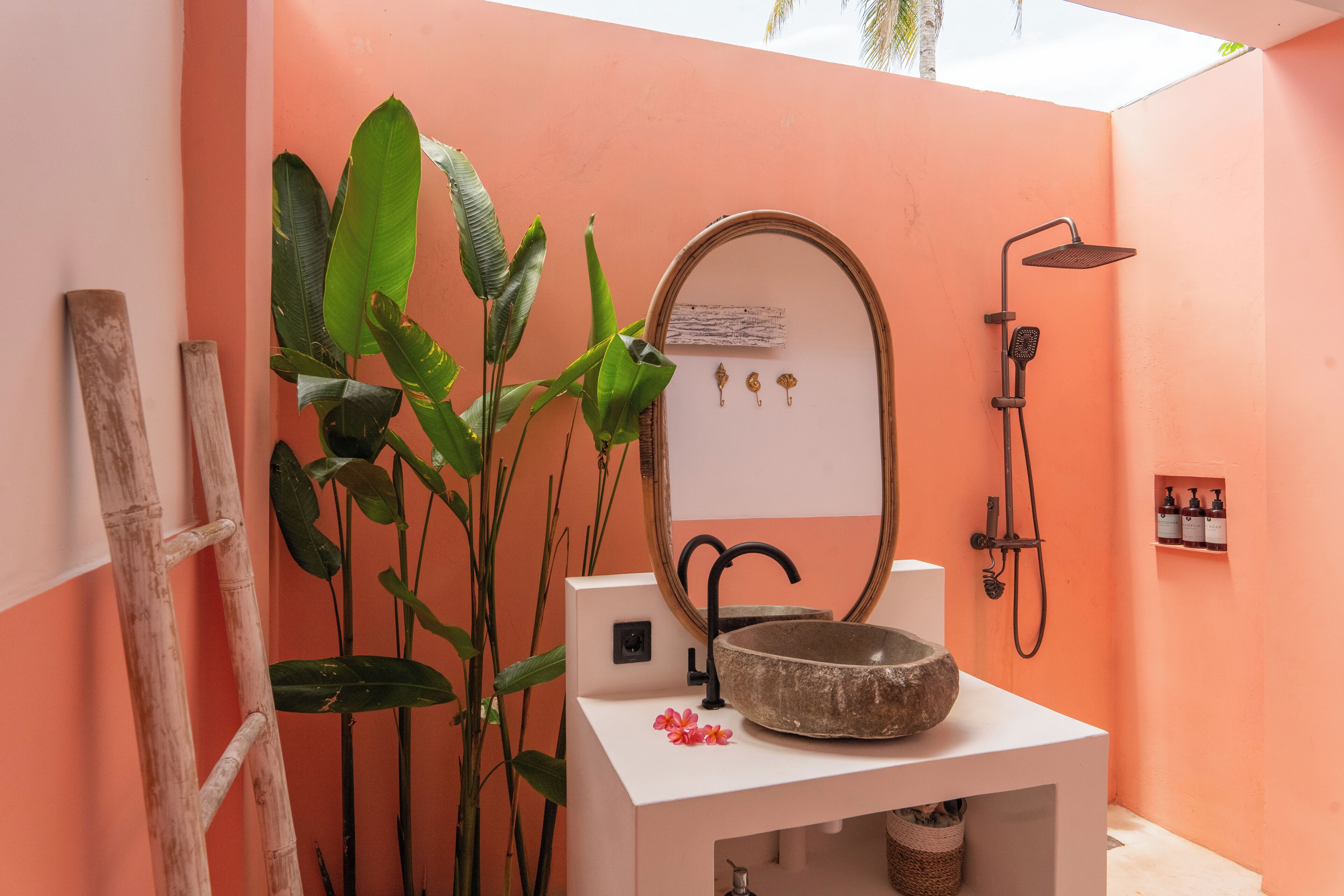 스탠다드 더블룸, 라나이, 수영장 전망 | 욕실