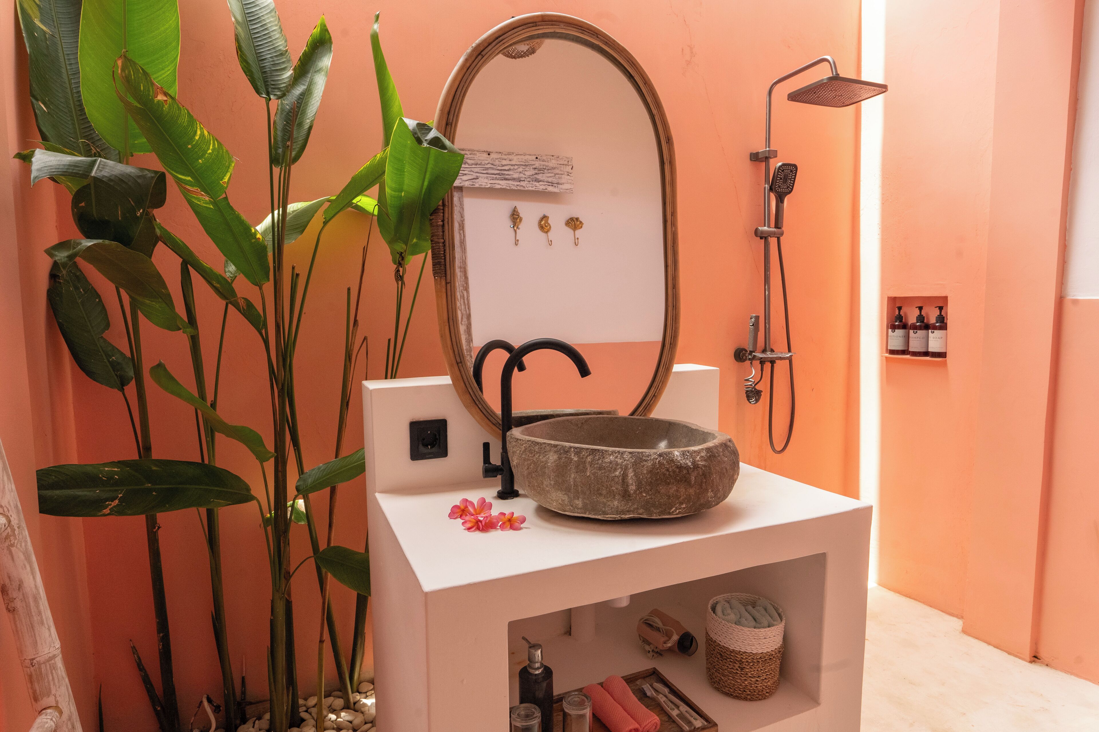 Standard-Doppelzimmer, Veranda, Poolblick | Badezimmer