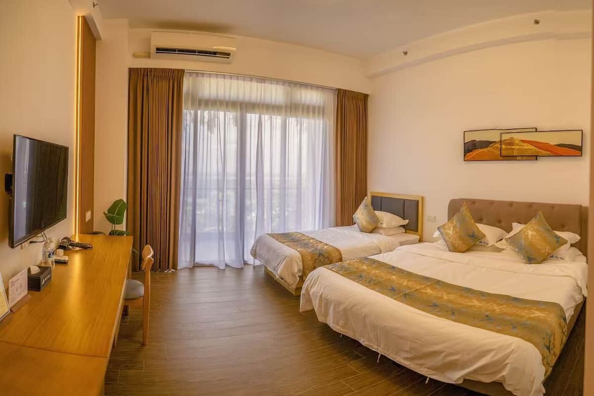 Chambre luxueuse double ou avec lits jumeaux | Vue de la chambre