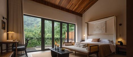 Superior dubbelrum - uteplats - utsikt mot bergen