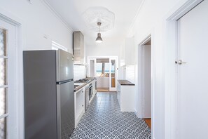 Deluxe-lejlighed - havudsigt | Privat køkken