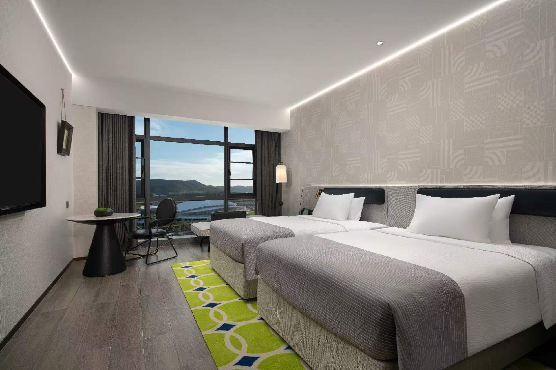 Superior Double Room, 2 Double Beds, Air conditioning, Hill View