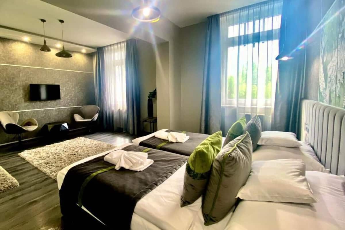 Phòng đôi hoặc 2 giường đơn Tiêu chuẩn, quang cảnh thành phố | Bộ đồ giường kháng dị ứng, bàn, truy cập Internet không dây miễn phí 