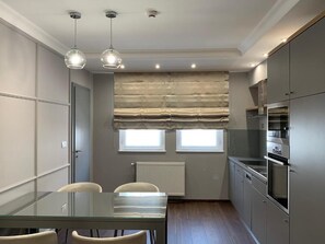 Deluxe Apartment, City View | Private kitchen