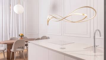 Luxe appartement, uitzicht op stad | Dineren