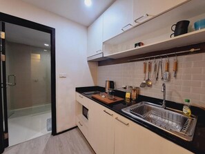 Private kitchen - Rawai Beach front The title Aparthotel by Perfect Rawai Holiday Homes (phuket)
