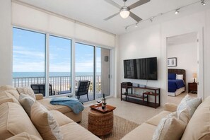 Apartment, Multiple Beds, Balcony, Ocean View (Sapphire 906) | Living area - Sapphire Prestigious Luxury - XL Size (South Padre Island)