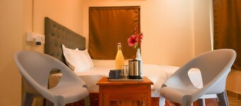 Spacious Deluxe King Room with shared kitchen