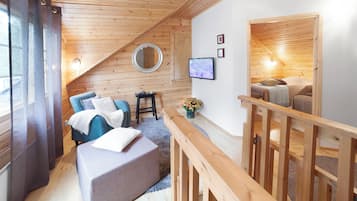 Apartamento, 3 habitaciones, sauna (Kreivi) | Ropa de cama de alta calidad y colchones Tempur-Pedic