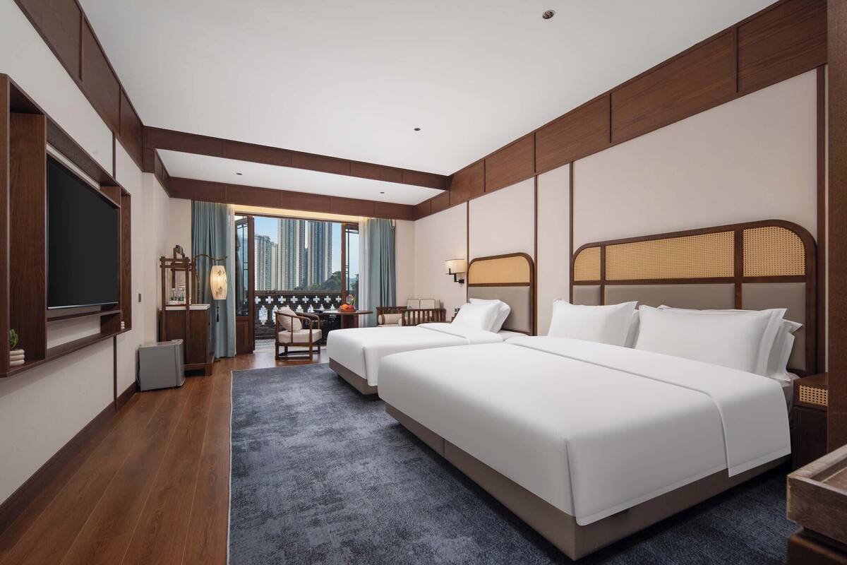 Kamar Twin Keluarga, balkon, pemandangan bukit | Pemandangan dari kamar