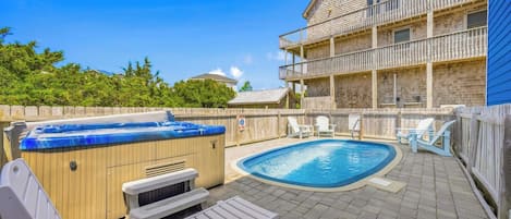 Piscine extérieure, piscine chauffée