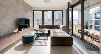 Stylish 2BDR Apartment with Free Parking & Terrace by EasyBNB Premium
