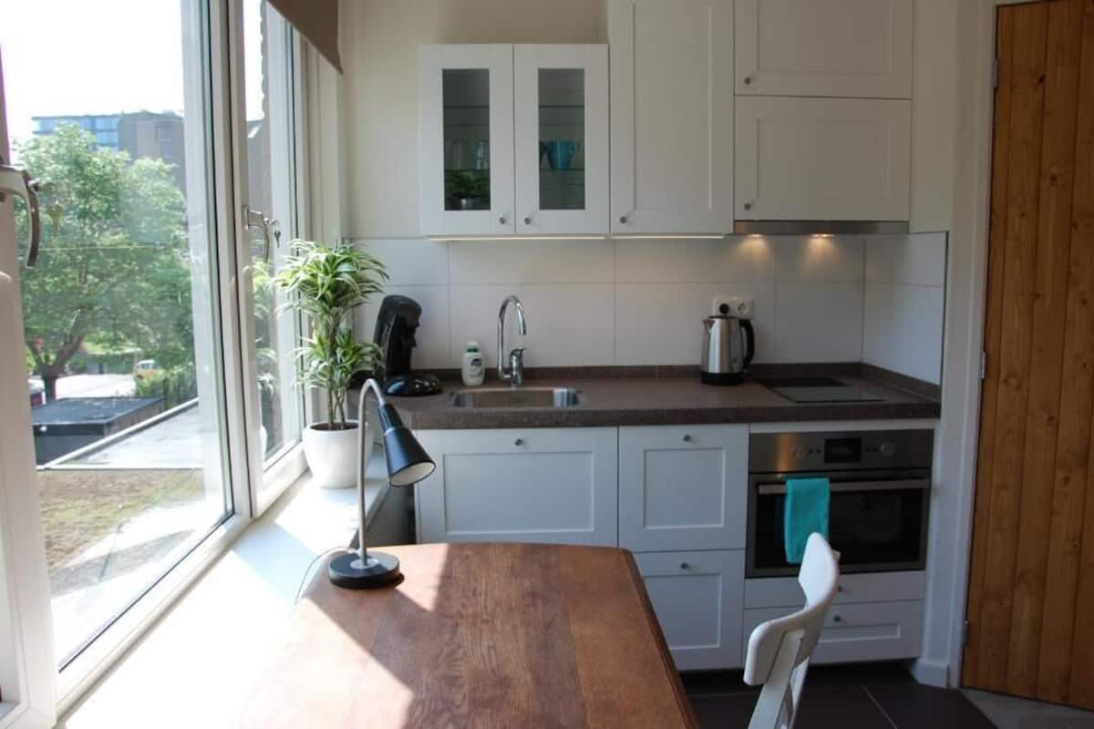 Deluxe Studio, City View | Private kitchen