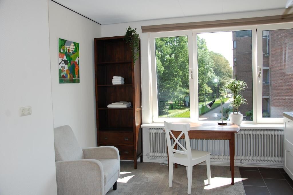 Deluxe studio, uitzicht op de stad | Interieur