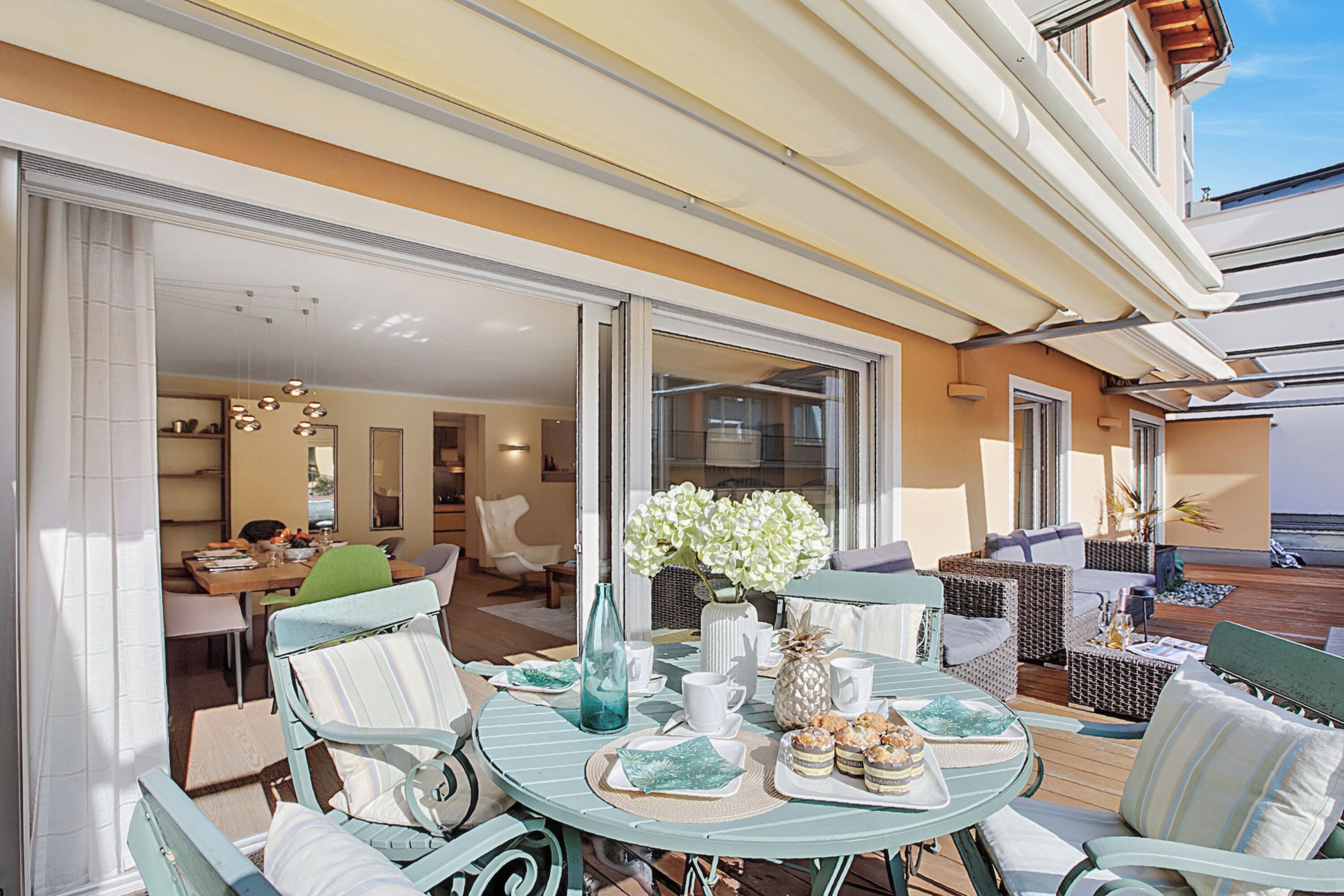 Family Apartment, Multiple Bedrooms, 2 Bathrooms (Borgo Corallo Ascona) | Outdoor dining