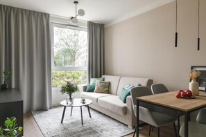 Apartment, 1 Queen Bed with Sofa bed | Living area - Zeitraum Raclawicka (Kraków)