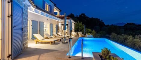 A heated pool
