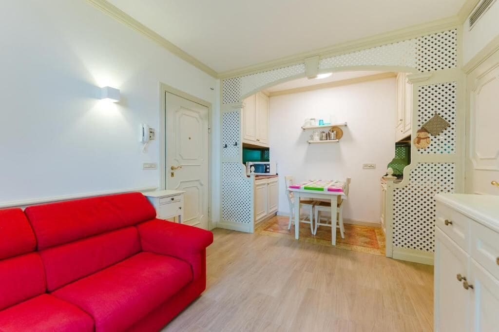 Appartement Deluxe, vue cour intérieure | Coin séjour