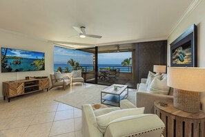 Smart TV - Beachfront 2BR condo in Wailea w/ pool and hot tub (Wailea)