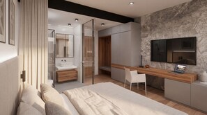 Classic Double Room, Balcony, Resort View | Bathroom | Hair dryer, towels - Boutique Hotel Sončno Polje (Moravske Toplice)