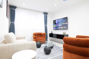 Superior Apartment | Living area - The Wembley Velvet Retreat 2 Bed Flat  (Wembley)