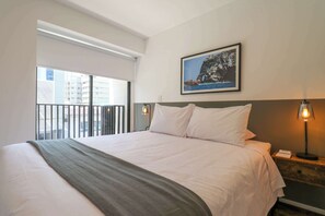 1 bedroom, iron/ironing board, WiFi, bed sheets - w* | Sunny 1BR w/ Balcony in Vibrant San Isidro (San Isidro)