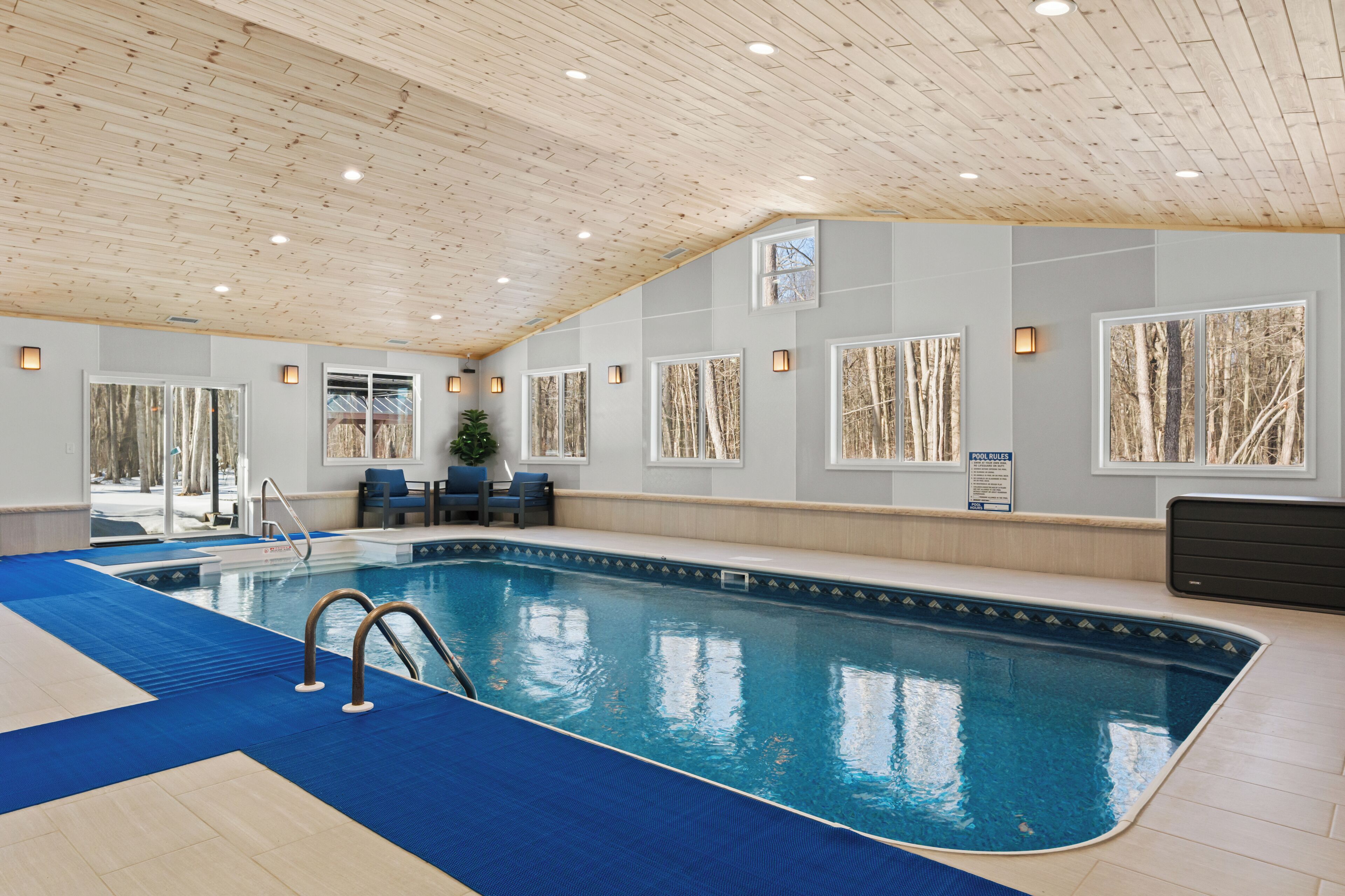 Indoor pool, a heated pool