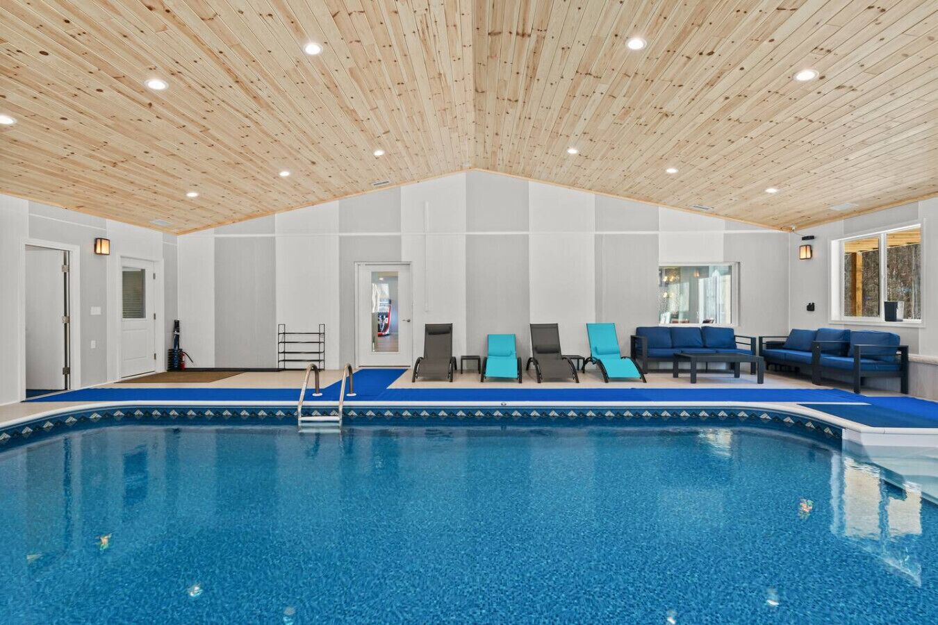 Indoor pool, a heated pool
