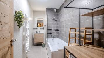 Hair dryer, towels