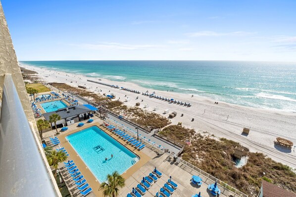 A heated pool - Gulffront Condo w/ Tiki Bar, Pools, & Sunsets (Panama City Beach)