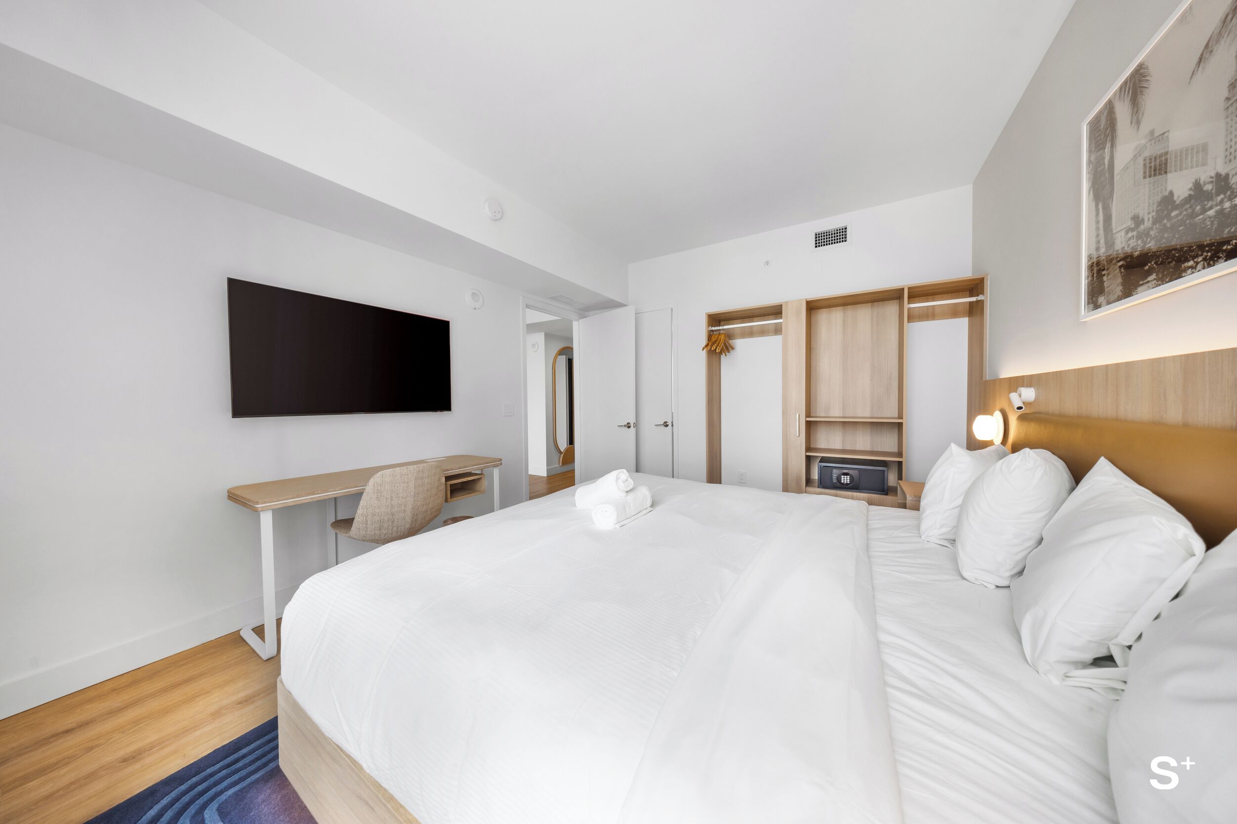 Leilighet, balkong, byutsikt