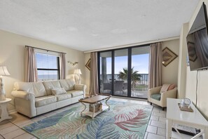 Smart TV - 🌞Beachfront 3BR w/ Community Pool | Gulf Views from Balcony | Sunswept 201🌞 (Orange Beach)
