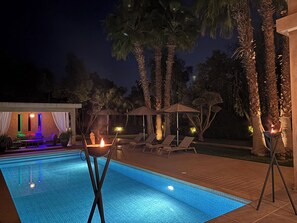 Outdoor pool, a heated pool -  villa bidouane luxury (marrakesh)