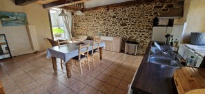 Dining - Gite with Shared Indoor Pool (Saint-Thual)