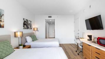 Desk, iron/ironing board, travel crib, WiFi