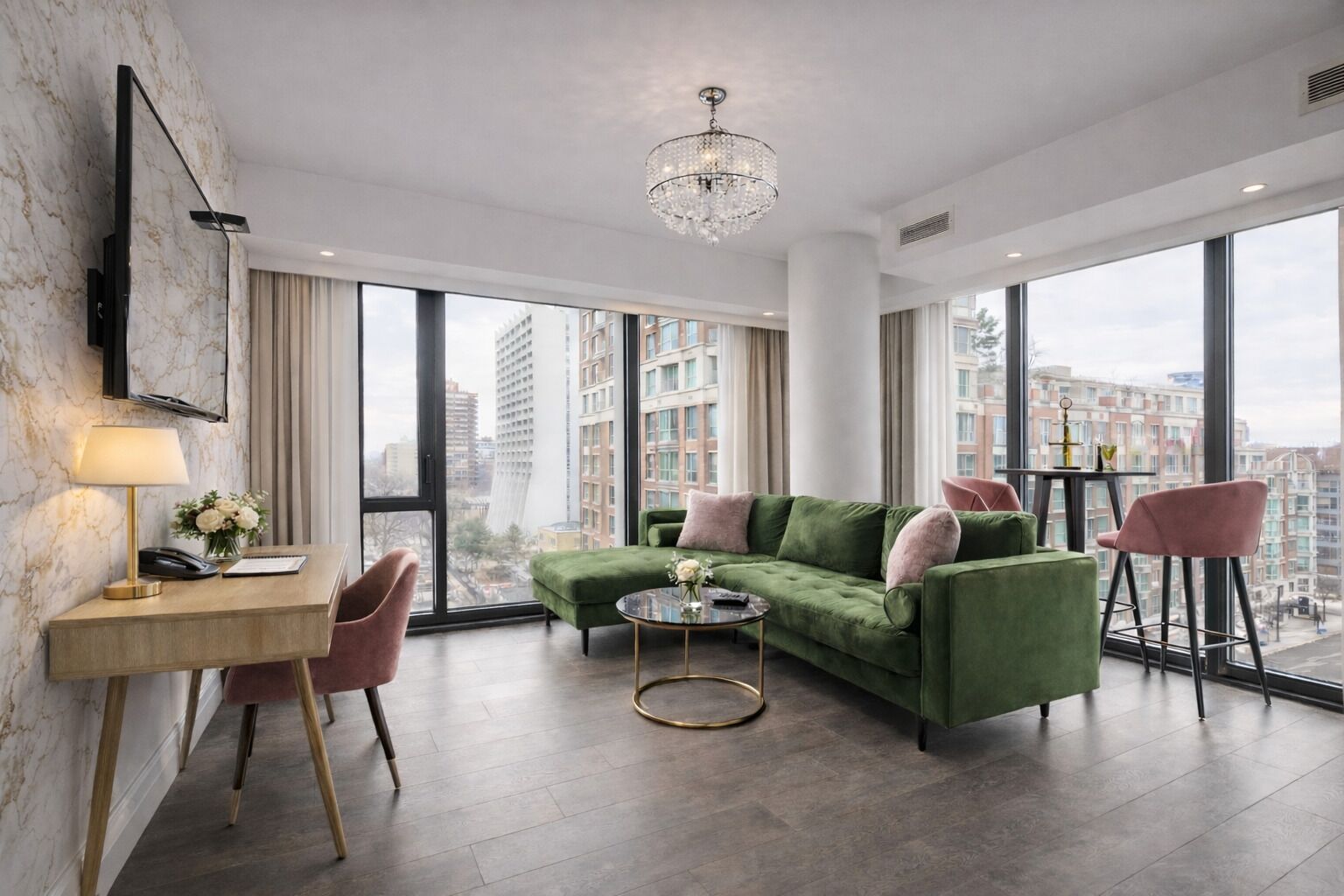 Appartement, vue sur la ville | Aire de séjour