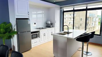 Leilighet, balkong, havutsikt | Eget kjøkken