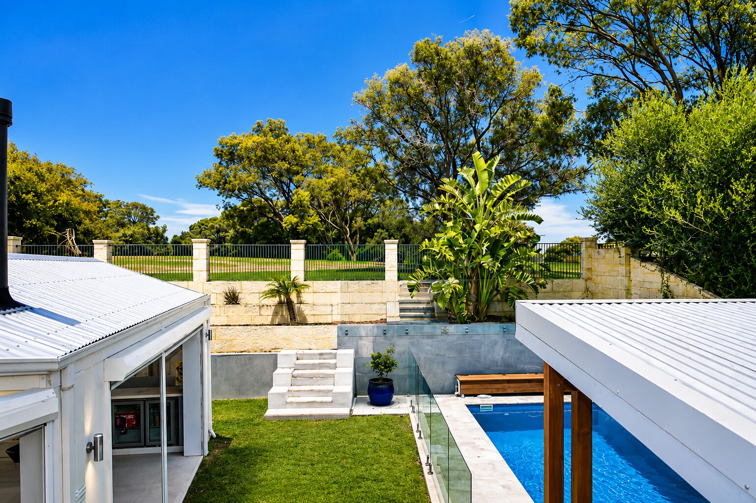 A heated pool