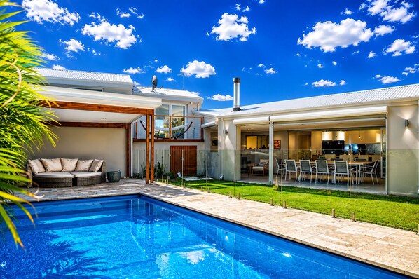 A heated pool