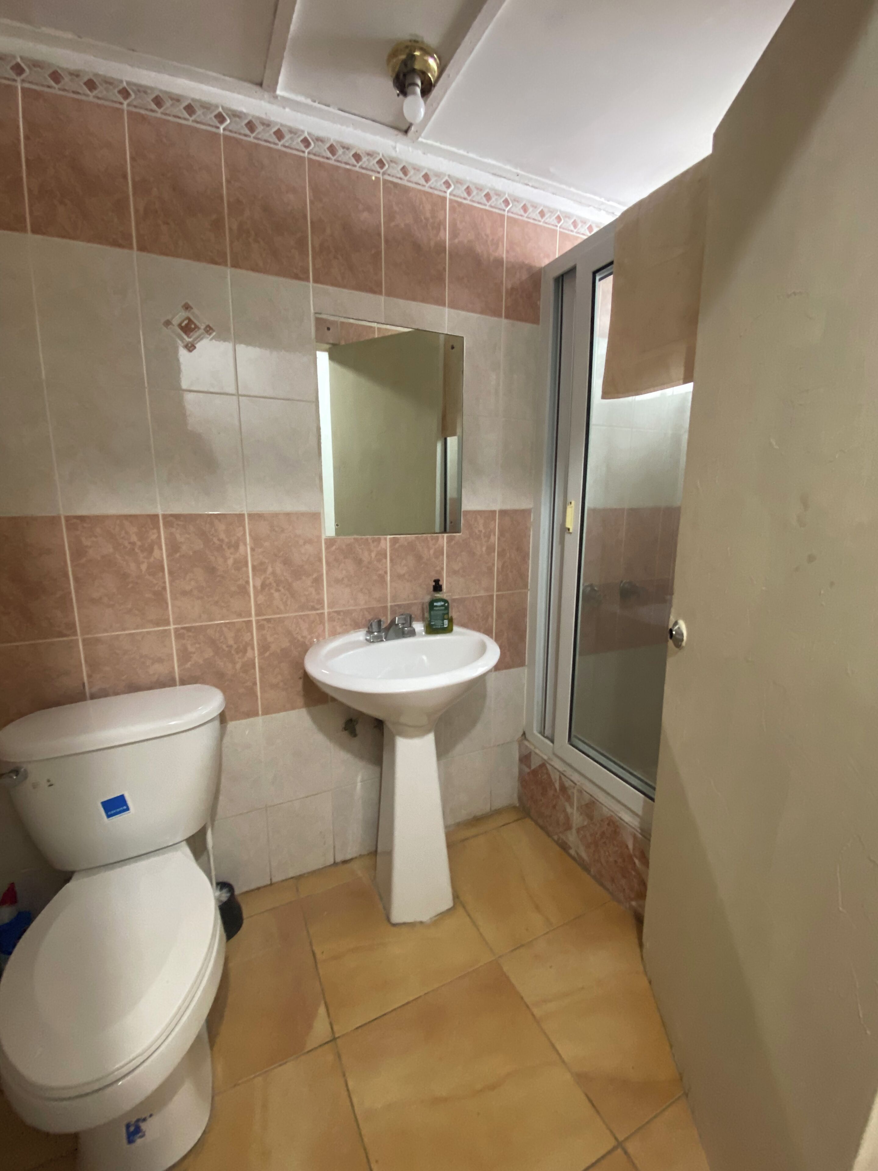 Dusche, Handtücher, Seife, Toilettenpapier