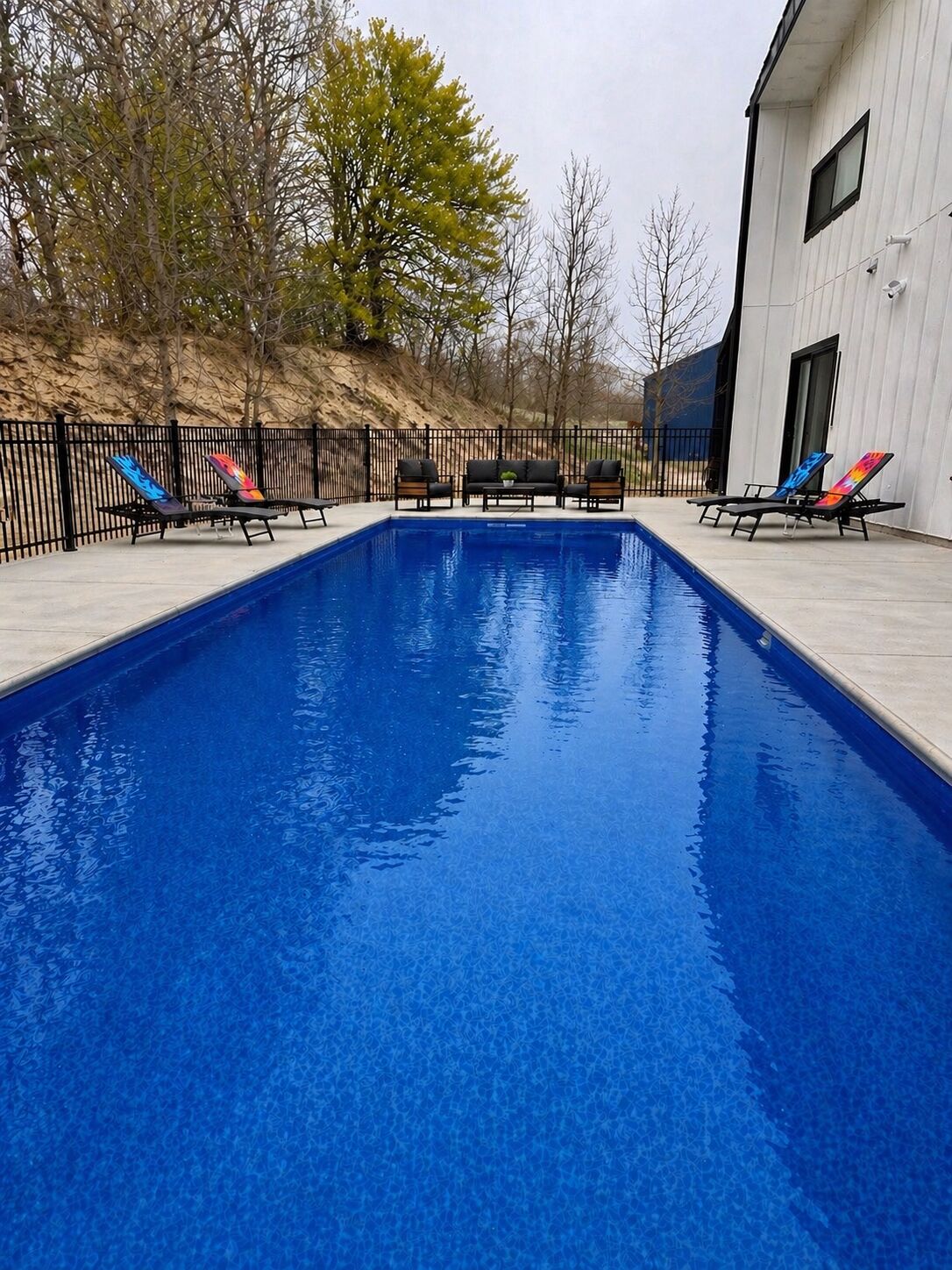 Piscine extérieure, piscine chauffée