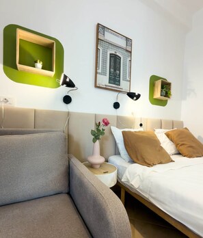 1 habitación, tabla de planchar con plancha, wifi y ropa de cama 