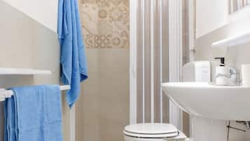 Dusche, Haartrockner, Bademäntel, Handtücher