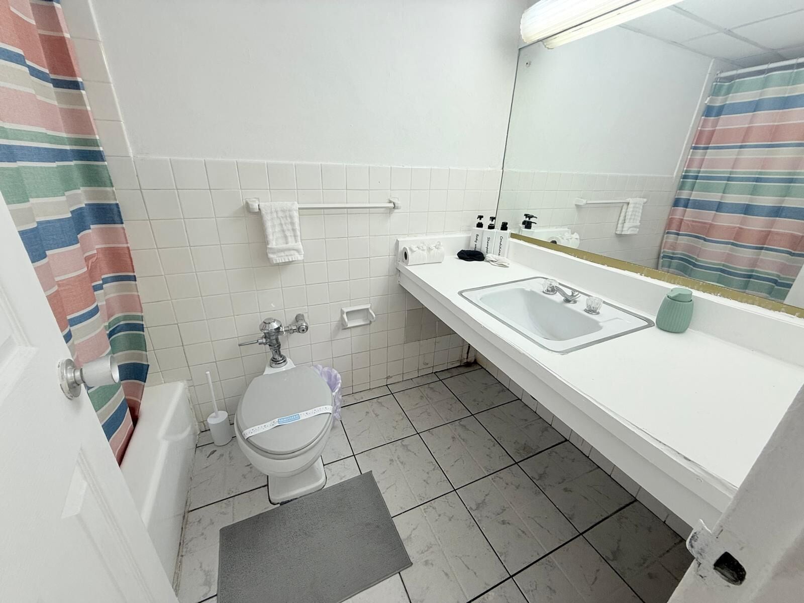 Towels, soap, toilet paper