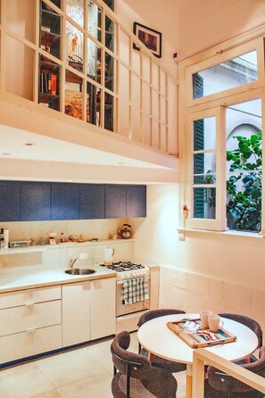 Private kitchen - Charming Historic 1BR Loft w/AC  Sleeps 3 Walk to Obelisco, Congress & San Telmo (Buenos aires)