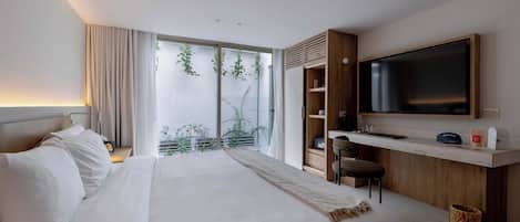 1 chambre, bureau, fer et planche Ă repasser, lit parapluie