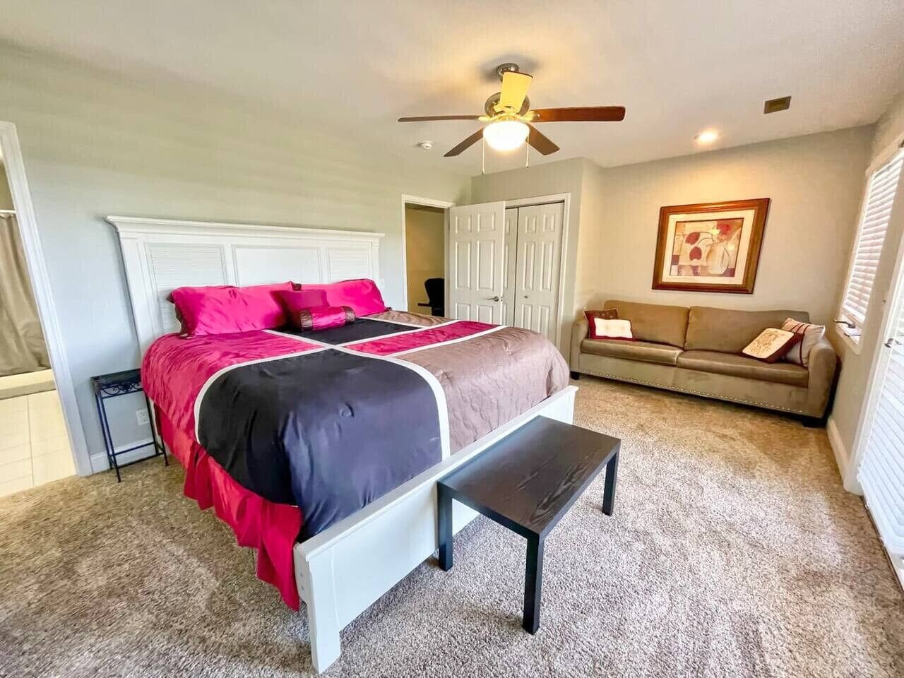 2 chambres, bureau, Wi-Fi, draps fournis